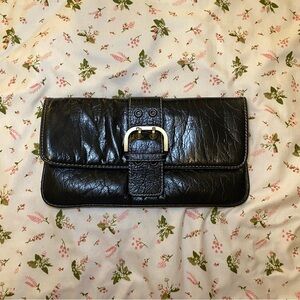 Black Leather Clutch